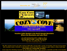 Tablet Screenshot of cozycovecabinrentals.com